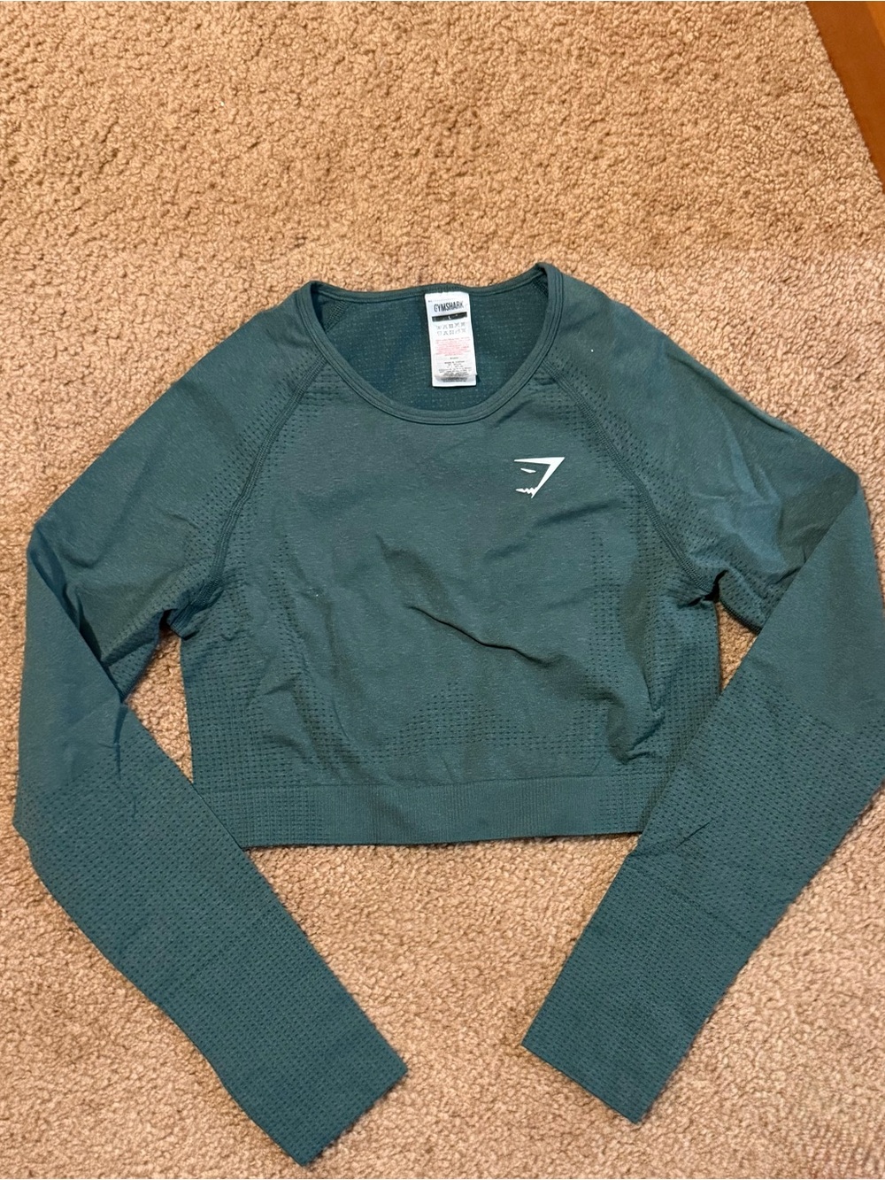 Gymshark Long Sleeve Crop Top - Green